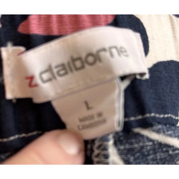 Liz Claiborne Woide leg Pants Lenin Cotton Beach Resort Vacation Pool - Picture 7 of 7